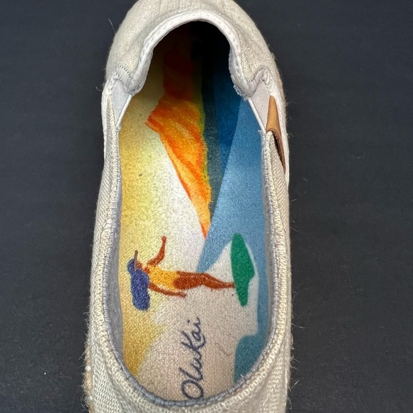 OluKai Kaula Pa'a Kapa Slip on Espadrille Loafer US Size 8.5 Euro 38.5 - Picture 7 of 10